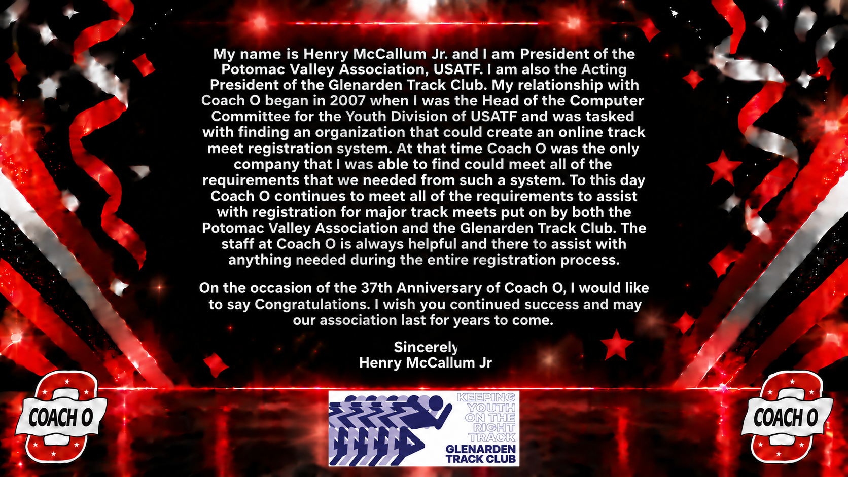 Henry McCallum Jr. testimonial